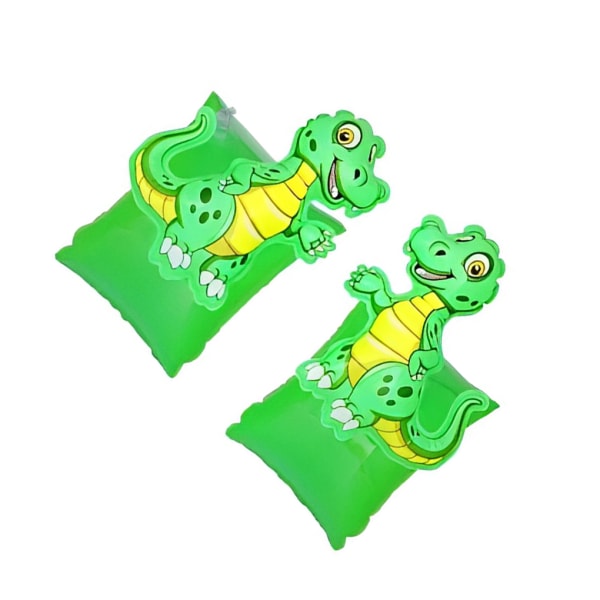 PVC lätt och hållbar uppblåsbar armring för simning green dinosaur