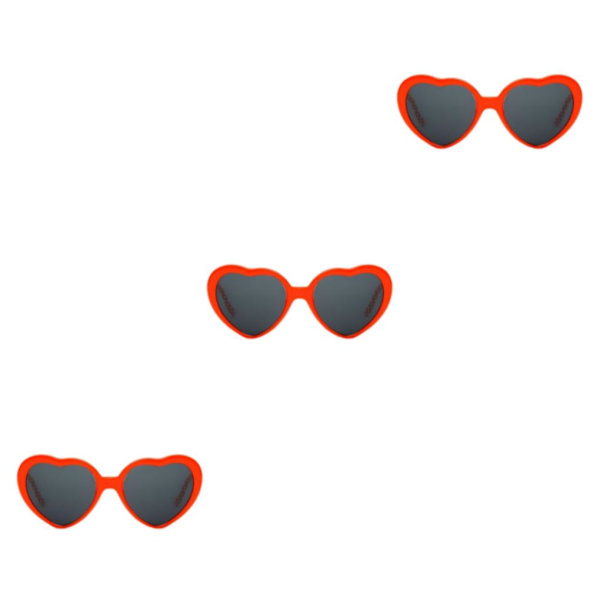 1/2/3/5 Effektglasögon Light at Night Beautiful Love Heart Red 14x6x13cm 3Set