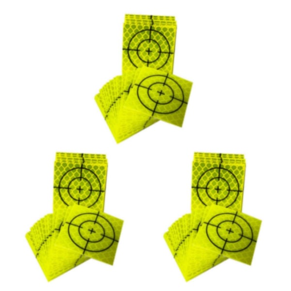 1/3 100st reflekterande tejp Målreflektor Målark för 100 pcs 6cmx6cm 3PCS