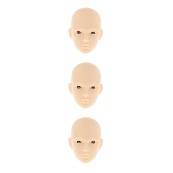 1/2/3 1/6 För BJD Doll Head Sculpt med grå ögon Doll Head DIY 3Set