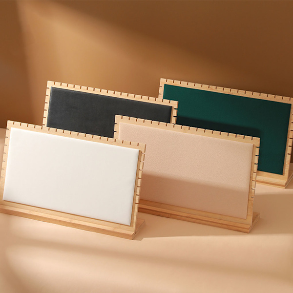Trä Halsband Display Stand Hållbar och slagtålig White L