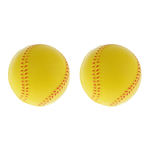 1/2/3 Träning baseball Träning Boll Sport Team Game Match Yellow 9cm 2Set