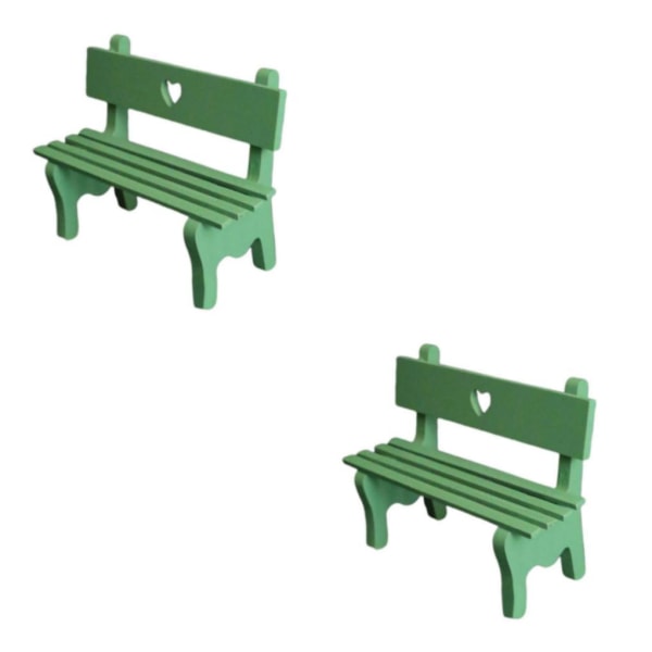 1/2 bänkformad träglasögonsolglasögonhållare Green 16x7x12.5cm 2Set