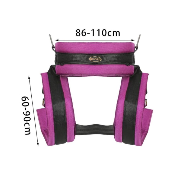 Nylon Bungee studsmattasele Skyddat säkerhetsbälte för barn Purple L