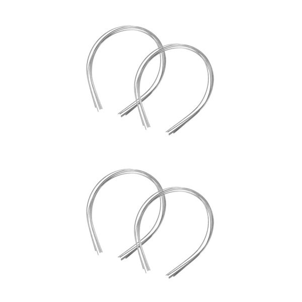 1/2/3/5 10 st Metalltunntrådshuvudband Smidigt för DIY Craft Silver 1.5mm 2Set