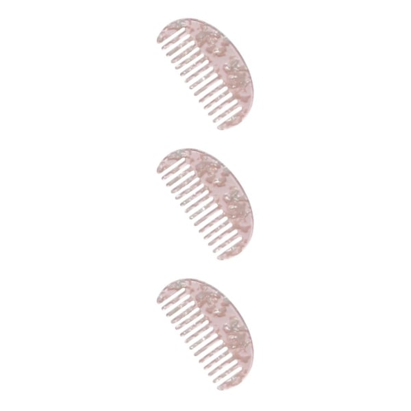1/2/3/5 Lätt och kompakt geometrisk kam för bekväm pink 3PCS
