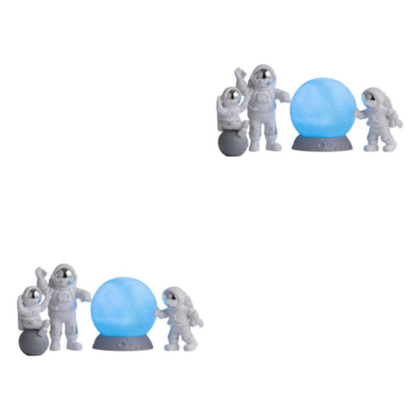 1/2/3/5 4st Astronautfigurer Set Heminredning Söt Sstronaut Silver Blue 2Set