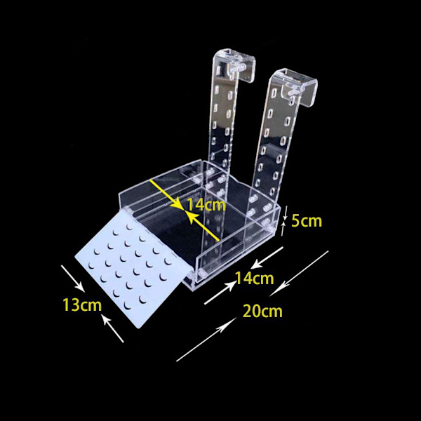 1/2 Tortoise Ramp Climbing Eremit För Crab Turtle Basking Clear 13x20cm 1Set