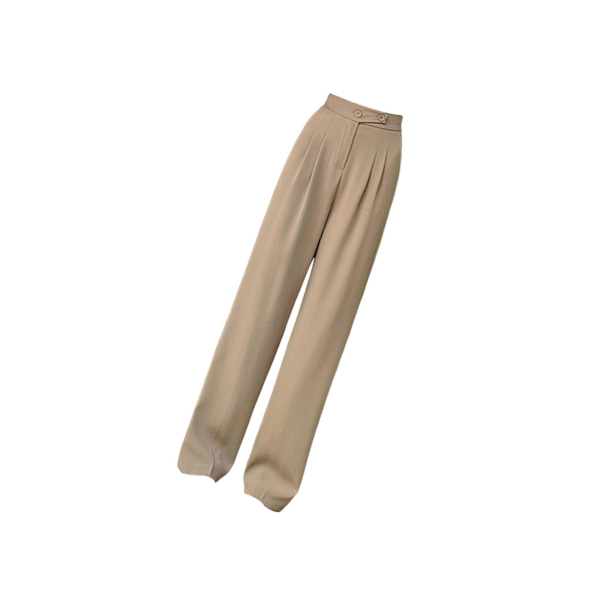 1/2/3/5 Womens Wide Leg Byxor Raka Ben Högmidjat kontor Khaki 4XL 1Set