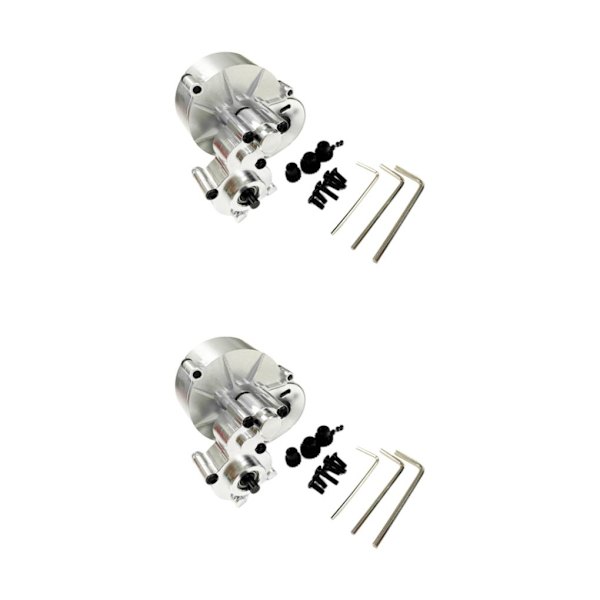 1/2/3/5 Metal Transmission Växellåda Motorväxel För 1/10 Axial Silver 2Set