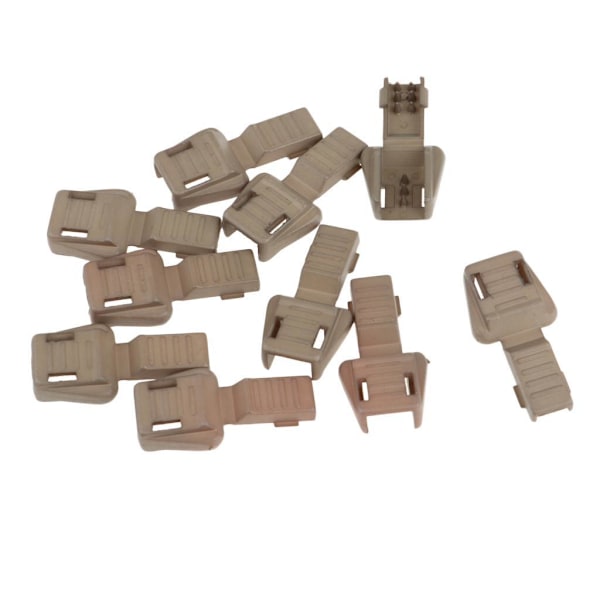 1/2/3/5 10 Styck Plast För Dragkedja Avdragare Ändlås Dragkedja Drag Brown 3.5x1.7cm 1Set
