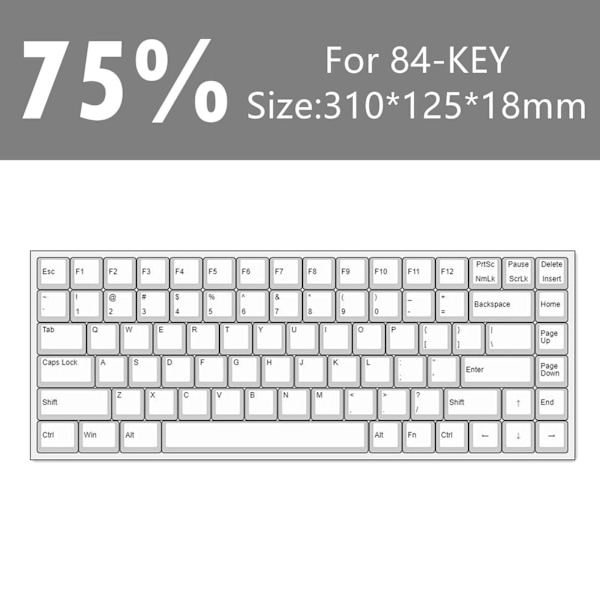 1/2/3/5 Clear Acrylic Keyboard Cover för Logitech Laptop 84 Keys 1 Pc