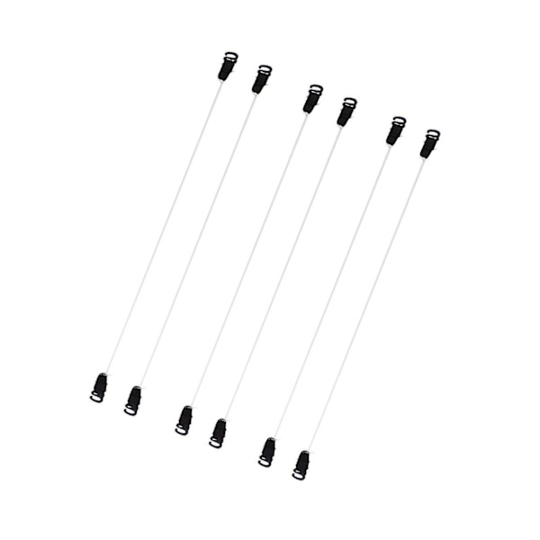 1/3/5 3 par Elastic Fish Line Nylon med krok för hår Black S 1Set