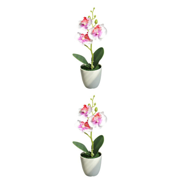1/2/3/5 Realistiskt utseende Hållbar konstgjord blomma för DIY White+Purple 2PCS