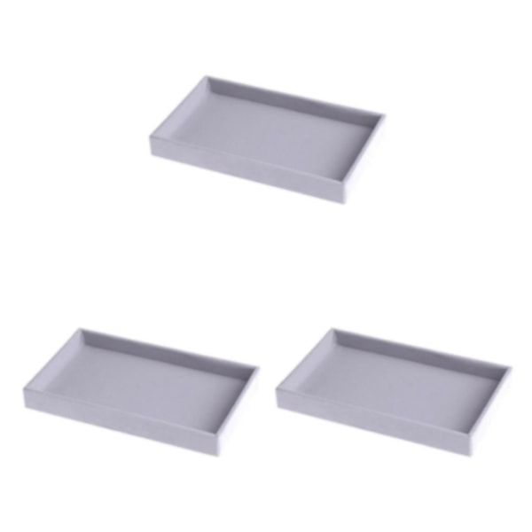 1/2/3/5 Stapelbar smyckesbricka Multipurpose Portable Velvet för Empty Tray Style A 3Set