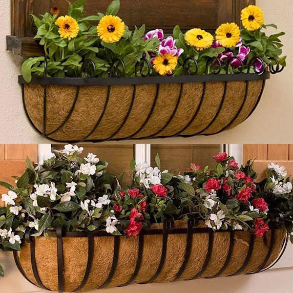 COCO LINER Balkong Flower Box Veranda Däck Stängsel Byte Brown 36 Inch