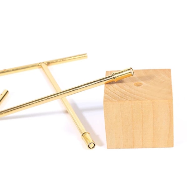 1/2/3 metall smycken T-Shape örhängen Display Rack Stativ Gold 4 x 4 x 14cm 1Set