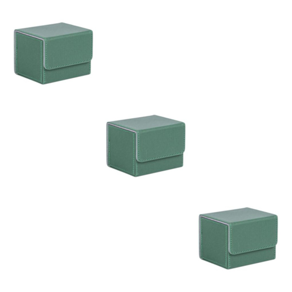 1/2/3 Card Deck Case Organizer Förvaringsbox för MTG-kort För Green 105x90x80mm 3Set