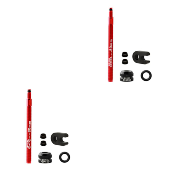 1/2/3/5 För MTB Road Bike Tubeless Tire Presta Valve Extender 80mm Red 50mm 80mm 2Set