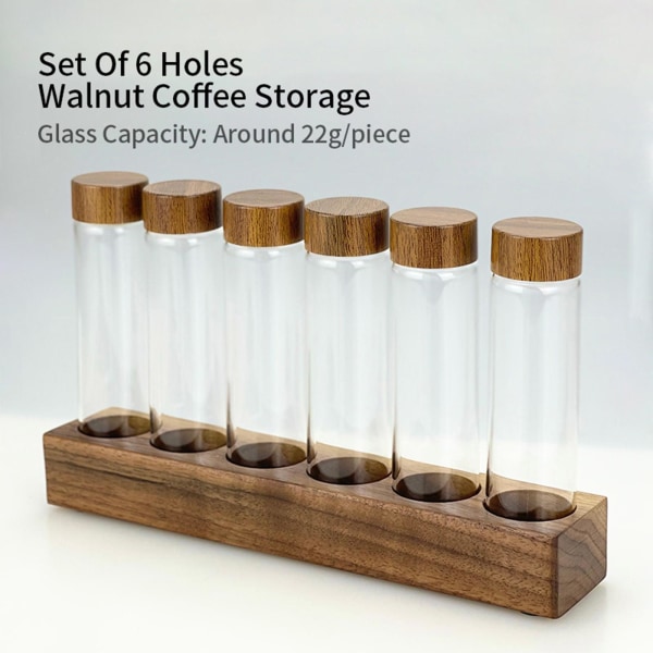 1/2 Kaffebönor Förvaringsbehållare Tom Spannmål Nötförseglad 17g 21.5 x 4.7 x 3cm 1Set