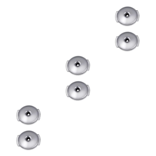 1/2/3/5 1 par låsande örhängen ryggar Smyckesfynd 6mm White Gold Color 6mm 3Set