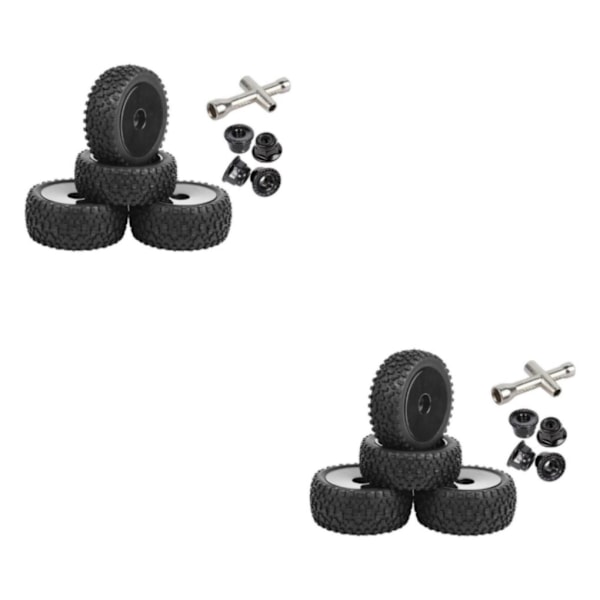 1/2/3 Fram Bak Buggy Däck 1:10 Bildelar Tillbehör DIY Black 2Set