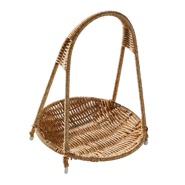 Handgjord Brickdekor Organizer för semesterfödelsedag Round Single Tier Medium