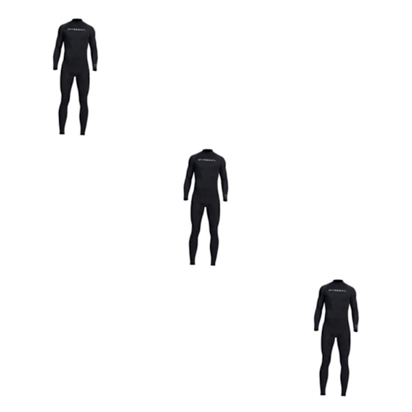 1/2/3/5 Snygga badkläder Surfing Anti-Back Zip Kajakpaddling för Black M 3PCS