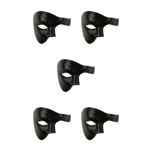 1/2/3/5 Bred appliceringshalva för olika tillfällen halvansikte Black gold dot 5Set