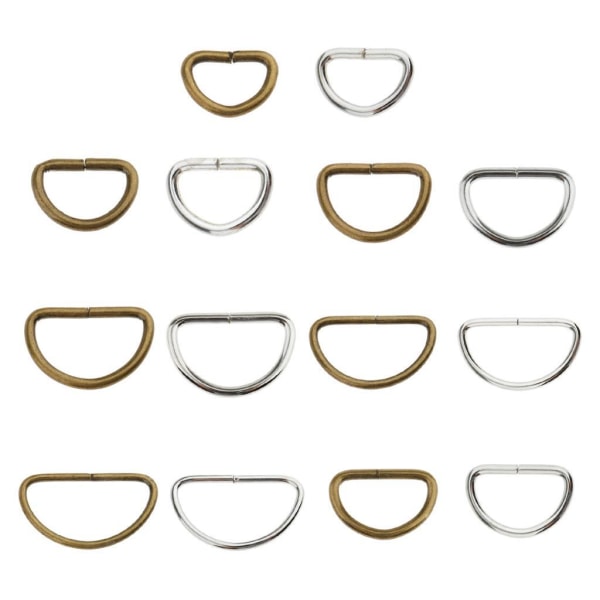 1/3/5 100 Pieces Alloy DIY D För Dee Ringar för Webbing 100x Bronze 20x10x2.5mm 1Set