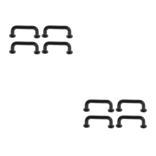 1/2/3/5 1:12 Mini Dragbågform för portgarderob Stor 4st Black Large 4 Pcs 2Set