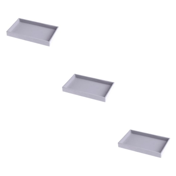 1/2/3/5 Stapelbar smyckesbricka Multipurpose Portable Velvet för Empty Tray Style A 3Set