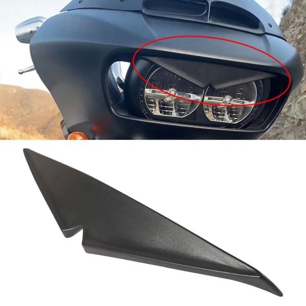 Svart Pannlampa Eyebrow Eyelid Sticker for Road Glide Snygg och