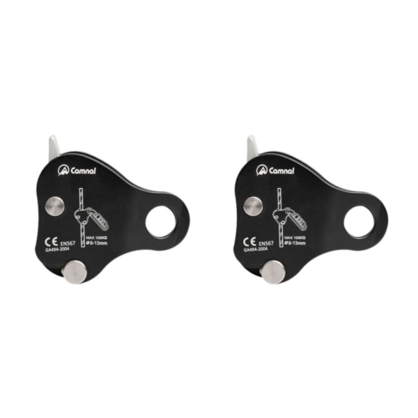 1/2/3/5 Säkerhetsrep Grip Bergsklättring Arborist Fallskydd Black 2PCS