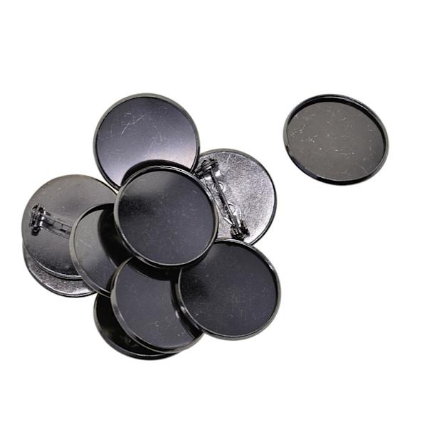 1/5 10 st 25 mm broschtillverkning av tomma cabochonramsinställningsbrickor Black 1Set