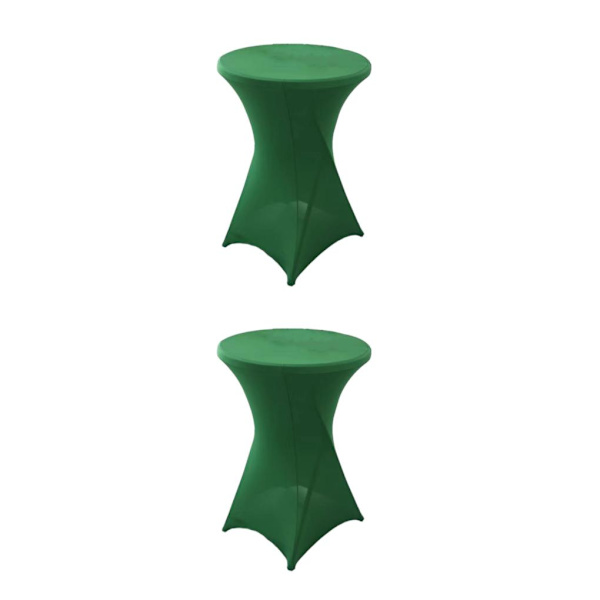 1/2/3/5 High Foot Bar Cover Stretch Rund Duk För Hotell green 2Set
