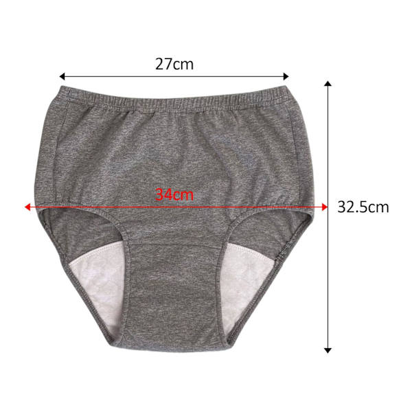 1/2/3/5 Herrblöja Tvättbar Bekväm Vattentät Återanvändbar Light Grey M 150CC 1Set