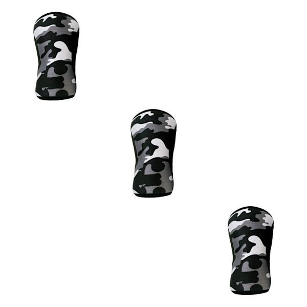 1/2/3 knästödshylsa för styrkelyft knäböj för män och Black XXL 3PCS