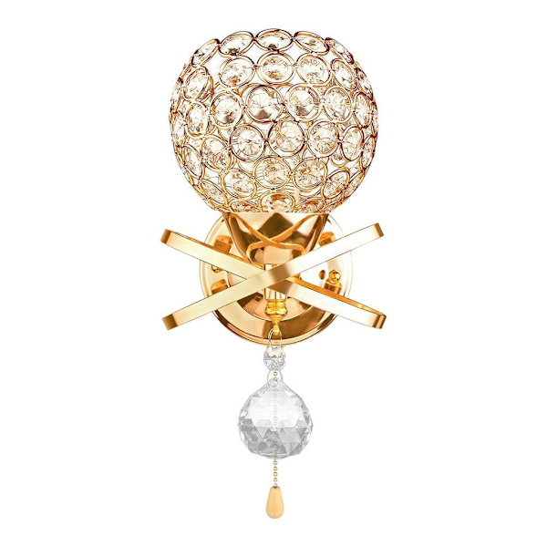 1/2 Crystal Vägglampa Sänglampor Pendent Light E26/ Study Gold E27 1Set