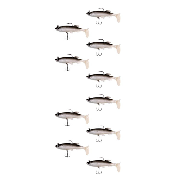 1/2/3 Vivid Minnow Fishing Lures Soft Baits 3D fish eye 2Set