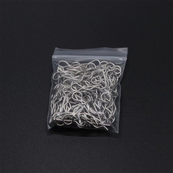 1/2/3/5 RC Body Shell Clips R Shape för 1/10 RC racingbil silver length 24mm 1Set