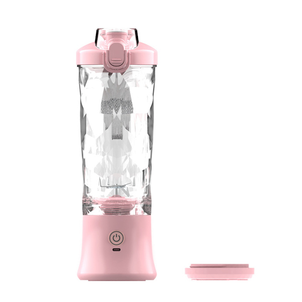 USB laddning Bärbar Juicer 600ml Multifunktionell med hög kapacitet pink