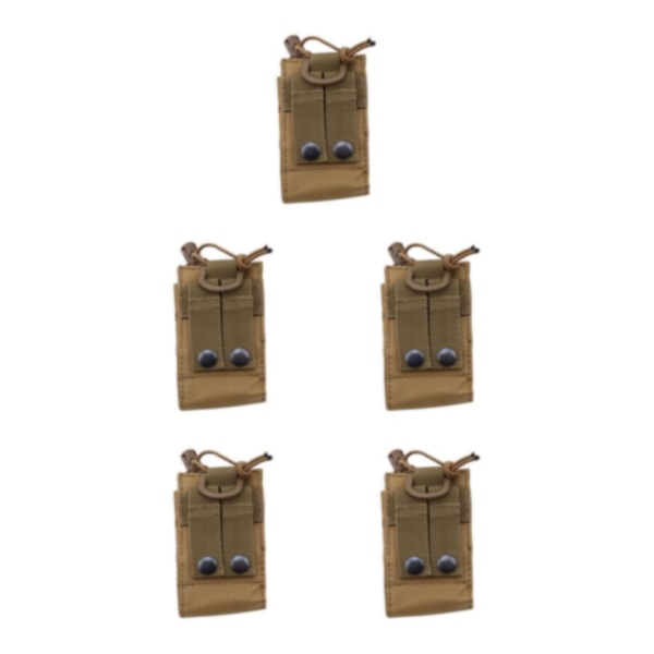 1/2/3/5 Radio Intercom Bag Interphone Magazine Pouch Hunting Yellow 5PCS