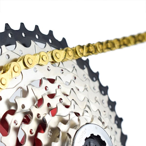 1/2/3/5 Lätt att installera Bred kompatibilitet cykelkedja för silver 9 Speed 1Set