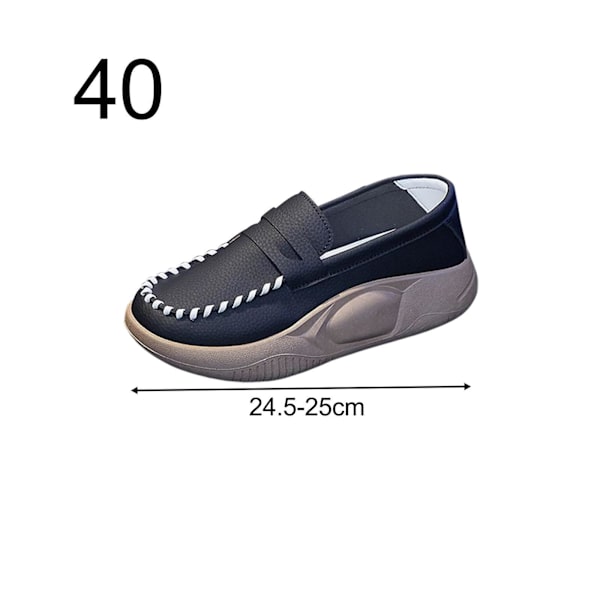 Casual Damskor Bekväma För Slip On Mjuk för Inomhus Black Size 40