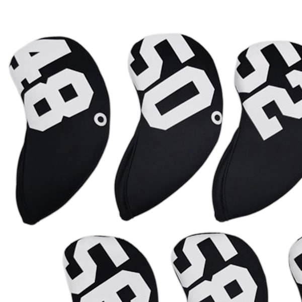 1/2 7st För Golf Club Headcover Iron Head Cover Protector Black 1 Pc