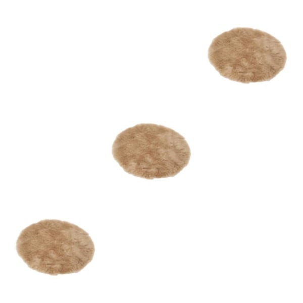 1/2/3/5 Plysch miniatyrmatta 1:12TH Dockhusleksak för camel color round round dia 18cm 3Set