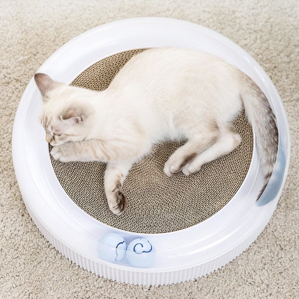 Rund Cat Scratcher Kartong Scratch Pad Corrugated Scratching