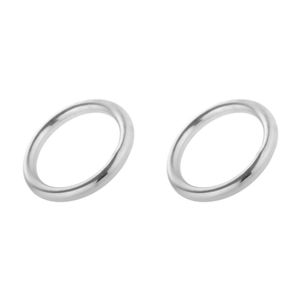 1/2/3/5 Solid 304 rostfritt stål bandband svetsad O Silver 39x10mm 2Set