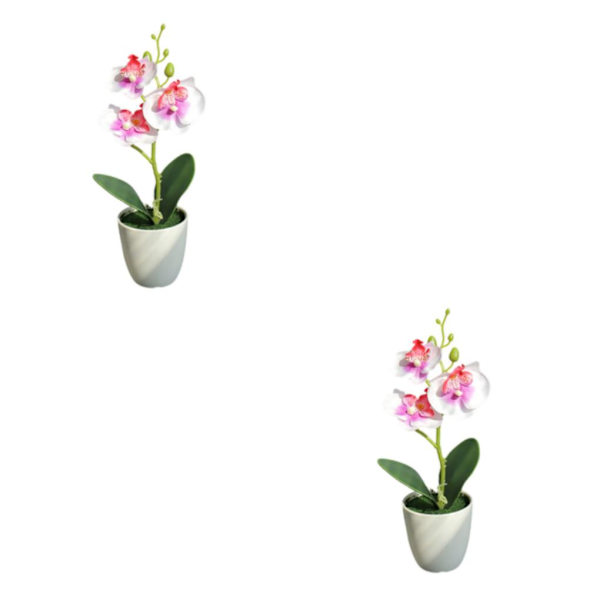 1/2/3/5 Realistiskt utseende Hållbar konstgjord blomma för DIY White+Purple 2PCS